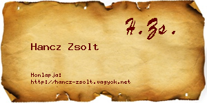 Hancz Zsolt névjegykártya